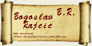 Bogoslav Rajčić vizit kartica